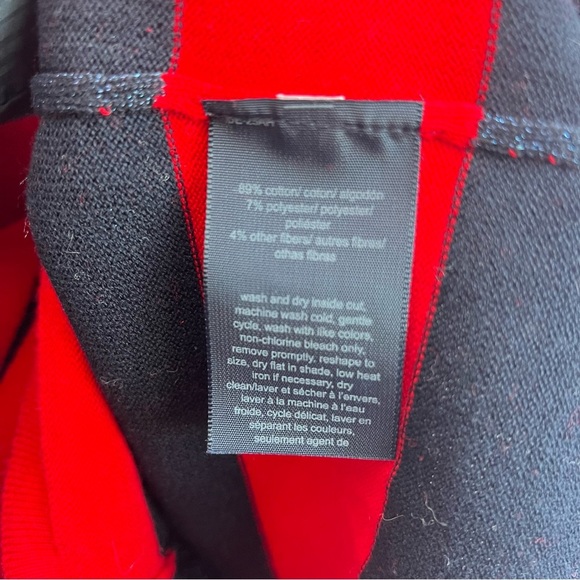 Tommy Hilfiger Womens Sweater Red Blue Striped Sparkle Knit Pullover Size S - Picture 7 of 8